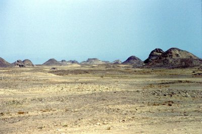 Moonscape on the road to Salalah