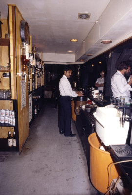 Nevil behind the Bar