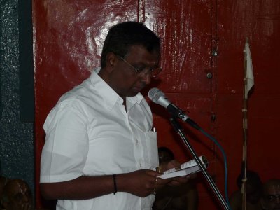 Sri Picchandi IAS - HRandCE chief delivering key note address about the book.jpg