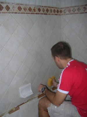 #12 sponging grout