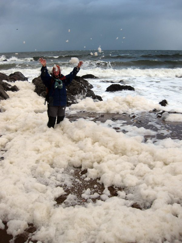 Nov 10 Rosemarkie foam on beach II