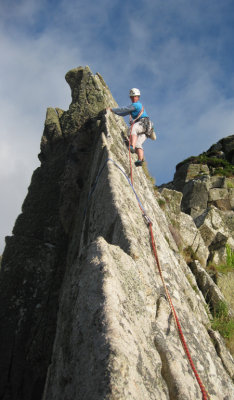 Commando ridge, Bosigran, Cornwall- On the arete