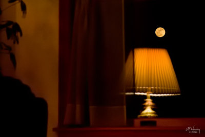Moon rise from the livingroom