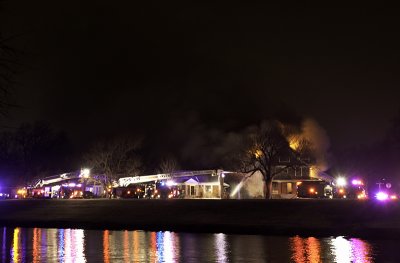 Fire claims majestic house on the river.