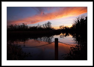 Sunset over Thorpeness Mere