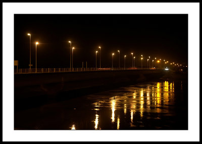 Roadbridge at night