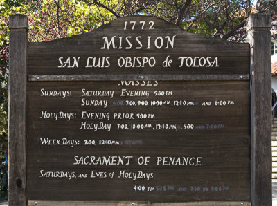MISSION SAN LUIS OBISPO de TOLOSA