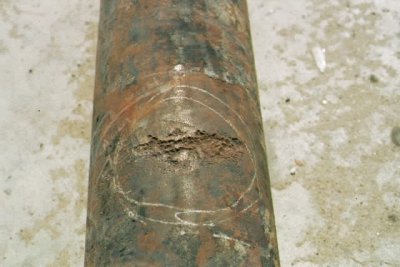 Metal corrosion under disbonded coating (Egypt)
