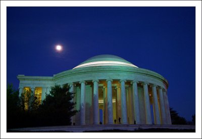 The Jefferson Memorial & The Moon