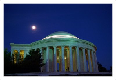 The Jefferson Memorial & The Moon