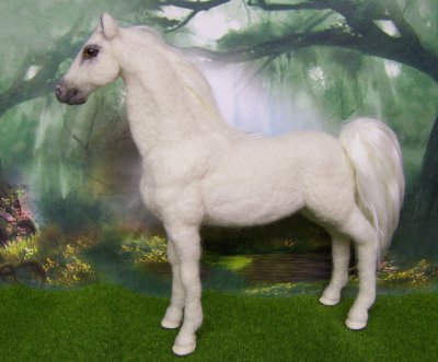 Other side view of White Horse for Robin