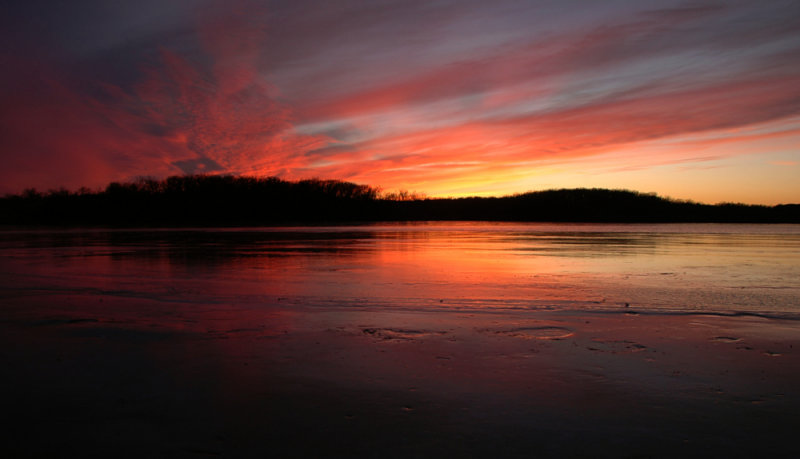 Sunset at Linn Creek Reservoir