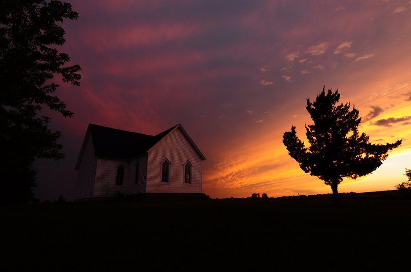 Mt. Zion Church with Sunset