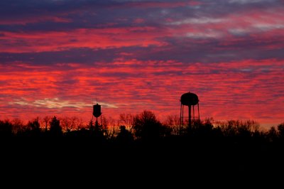 Sunrise & Double Water Towers