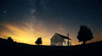 Fairview Church with Milky Way