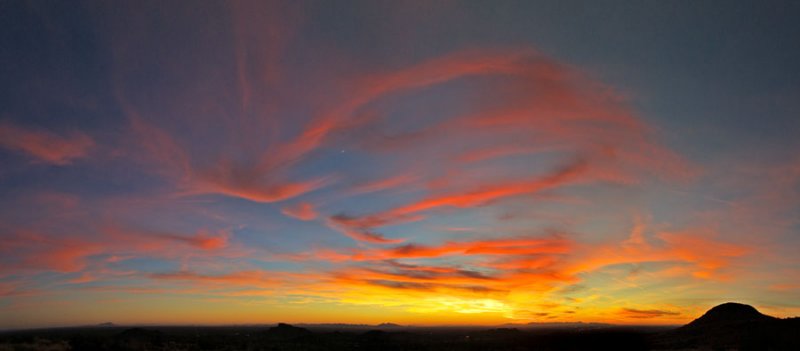 Sunset Over The Desert