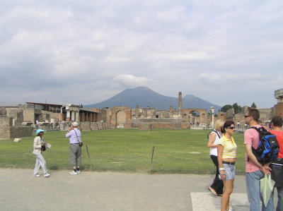 The Forum with Vesuvius