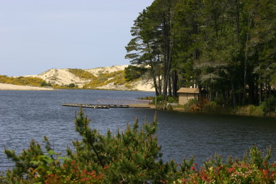 Freshwater lake inland side of dunes