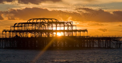 Burnt out West pier