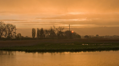 Pont De Normandie in early morning rain