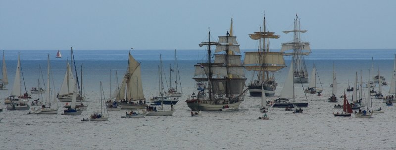 Tall ships assemble for the parade of sail
