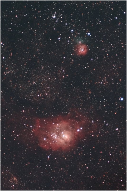 Lagoon  & Trifid Nebulae in Sagittarius