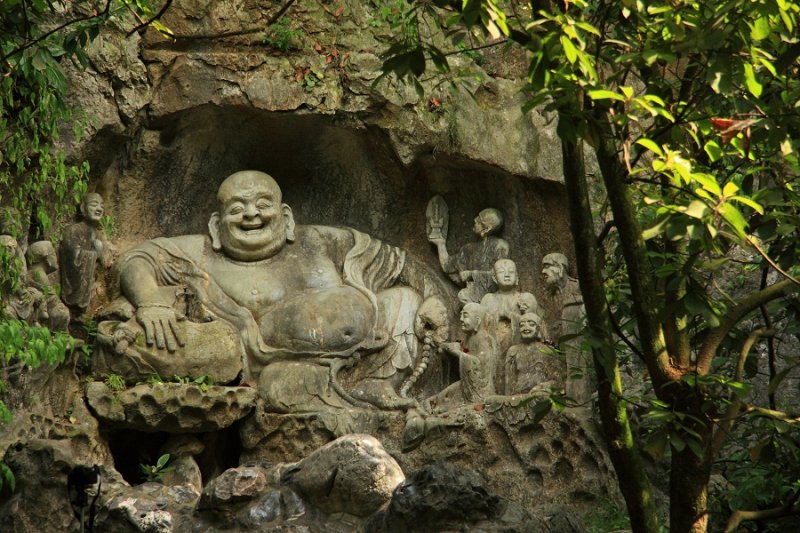 10th Century Buddha sculptures at Linyin Si, Hangzhou