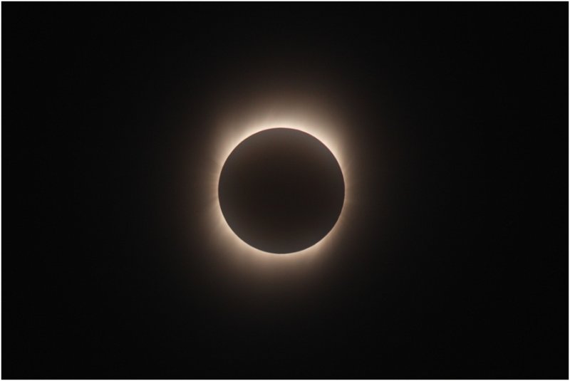2009 Eclipse - the Sun's Corona during Totality, through thin cloud