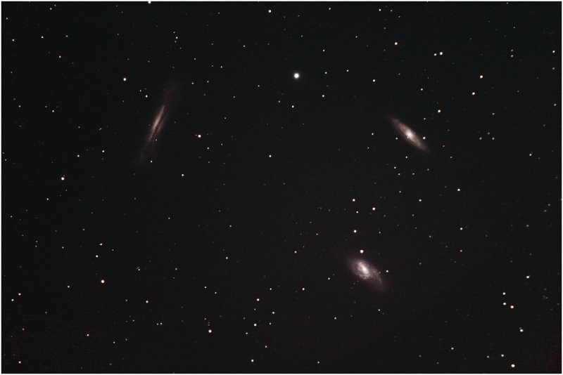 The 'Leo Trio' of M65 (upper right), M66 (bottom) and NGC 3628 (upper left)