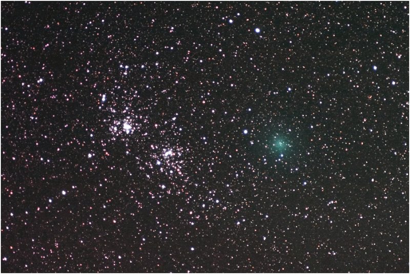 Comet C103P/Hartley & the Double Cluster in Perseus