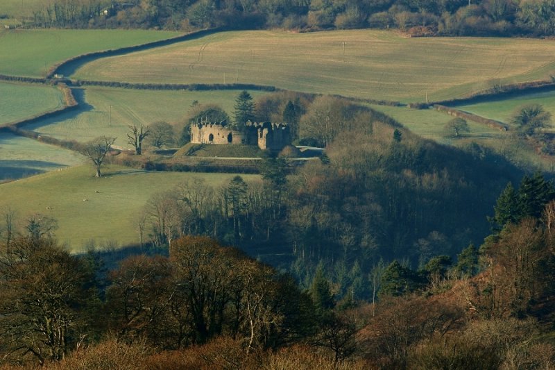 Restormel Castle, from Fairy Cross, near Lostwithiel