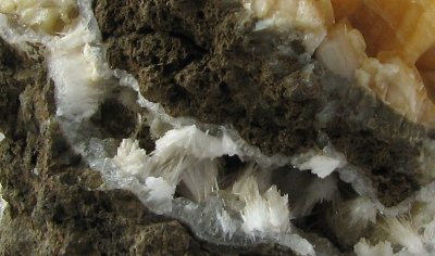 Calcite w/ Analcime & Natrolite Detail