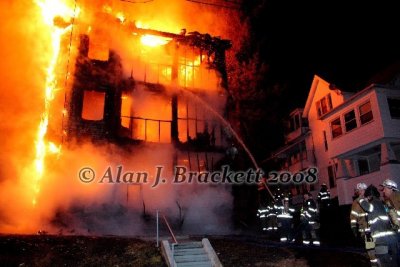 Southbridge MA - Structure fire, 83 Cliff St. - March 12, 2008