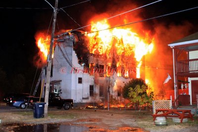 Southbridge MA - Four alarm structure fire; 7 Pearl St. - October 17, 2010