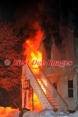Webster MA - Structure fire, Occupied dwelling; 9 Prospect St. - February 4, 2011