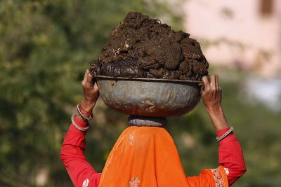 Women with manure