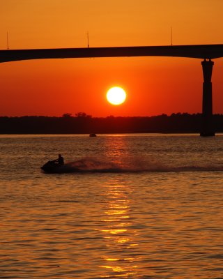 Jet ski sunset