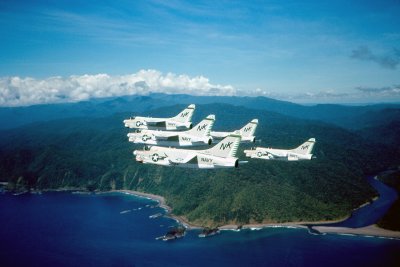 A-7E formation, Luzon, Phillipines, 1971