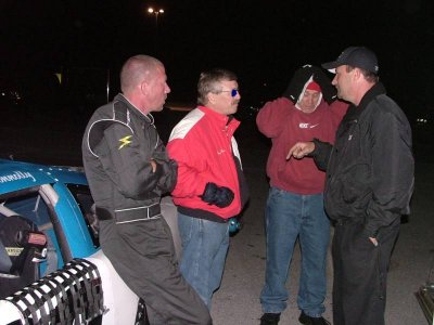 Riverview Speedway 10-18-08 Paul Connolly, Tony Formosa Jr, Nicky Formosa, and Chassis man Joey Jones.