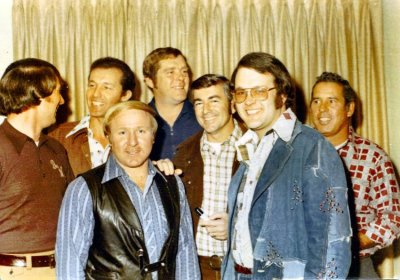 Darrell Waltrip, Richard Petty, Cale Yarbrough, Buddy Baker, Bobby Allison, Jim Donoho and David Pearson