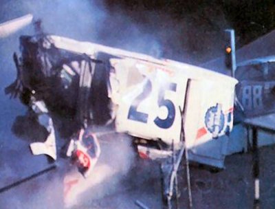 Charlie Binkley's crash while leading the Southern 300 1972