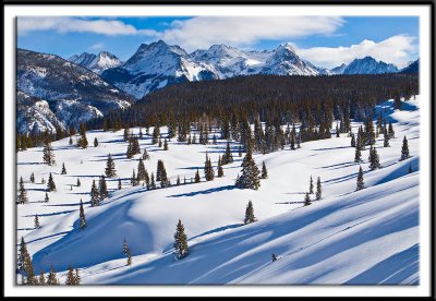 Backcountry Skier and the Grenadier Range