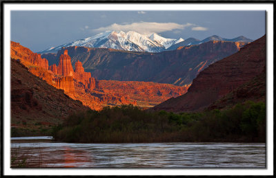 The Fisher Towers at Sunset