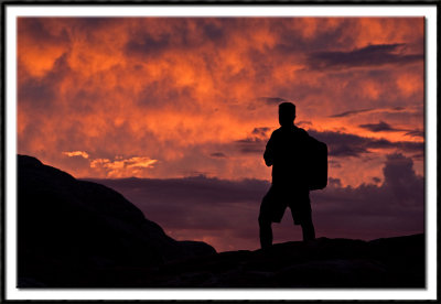 Hiker at Sunset