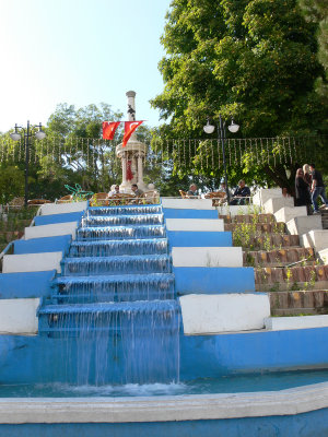 Water stairs, central roundabout