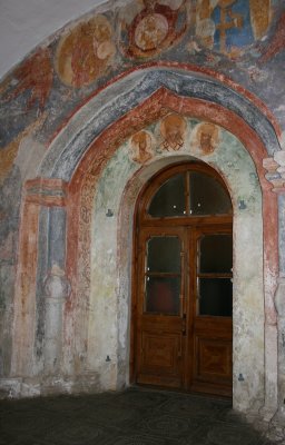 The 16th century frescoes inside of Cathedral