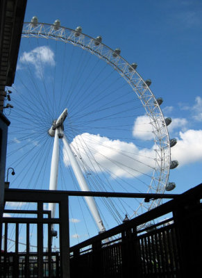 The London Eye, a very tall observation wheel