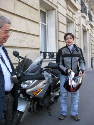 Brigitte and her moto
