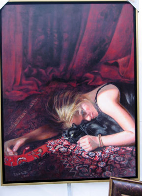 This painting of Elahe's daughter was a finalist in an international competition in 2007