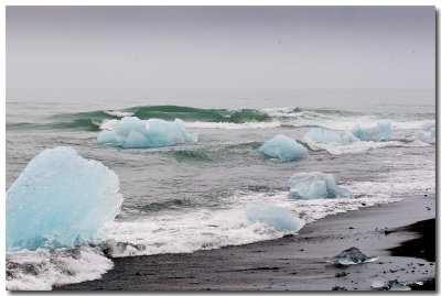 Plage prs du Jkulsrln